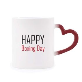 Dıythinker Kırmızı Çok Renkli Kutlama Boks Günü Blessing Isıya Duyarlı Kalp Kupa