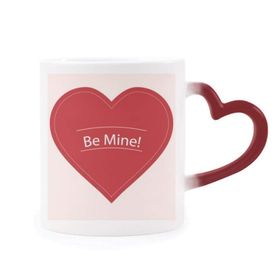 Dıythinker Kırmızı Çok Renkli Sevgililer Günü Beyaz Be Mine Morphing Isıya Duyarlı Kalp Kupa