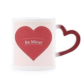 Dıythinker Kırmızı Çok Renkli Sevgililer Günü Beyaz Be Mine Morphing Isıya Duyarlı Kalp Kupa