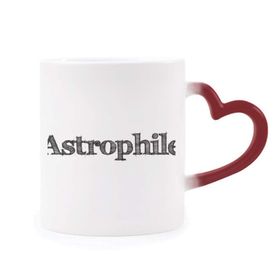 Dıythinker Kırmızı Çok Renkli Şık Kelime Astrofil Şekil Isıya Duyarlı Kalp Kupası