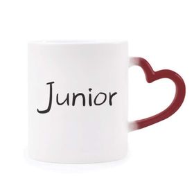 Dıythinker Kırmızı Çok Renkli Siyah Tek Kelimeler Junior Morphing Isıya Duyarlı Kalp Kupa