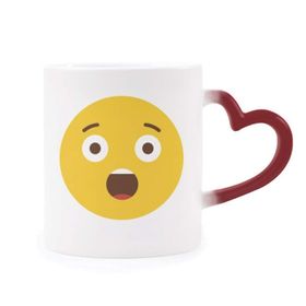 Dıythinker Kırmızı Çok Renkli Şok Şok Şaşırtıcı Sarı Sevimli Çevrimiçi Sohbet Isıya Duyarlı Kalp Kupası