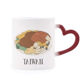 Dıythinker Kırmızı Çok Renkli Yılan Yiyecek İstiridye Tayvan Şekil Isıya Duyarlı Kalp Kupası