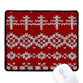 Dıythinker Kırmızı Düzensiz Dikey Tahıl Örgü Desen Kaymaz Mouse Pad
