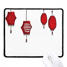 Dıythinker Kırmızı Fenerler Çin Horoz Yılı Kaymaz Mouse Pad