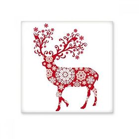Dıythinker Kırmızı Kar Tanesi Geyik 15x15 cm Seramik Karo