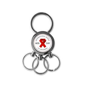 Dıythinker Kırmızı Kurdele 1 Aralık Uluslararası Dünya Yardımı Günü Hiv Farkındalığı Dayanma Sembolü Metal Anahtarlık