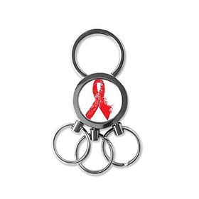 Dıythinker Kırmızı Kurdele Dünya Aids Day Hiv Farkındalık Dayanaklık 1 Aralık Sembolü Metal Anahtarlık