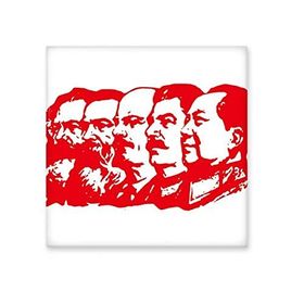 Dıythinker Kırmızı Markizm Sandalye Mao Çin Parlak 10x10 cm Seramik Karo