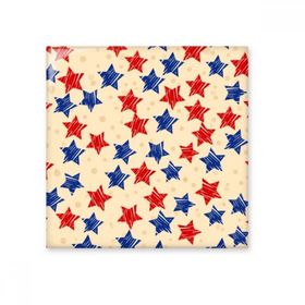 Dıythinker Kırmızı Mavi Pentagram Amerika Ülke Elemanları 15x15 cm Seramik Karo
