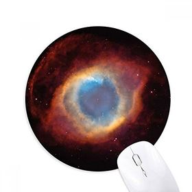 Dıythinker Kırmızı Mavi Planet Star Bulutsusu Baskılı Yuvarlak Kaymaz Kauçuk Mouse Pad
