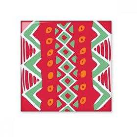 Dıythinker Kırmızı Meksika Totems Antik Medeniyet Çizimi 20x20 cm Seramik Karo