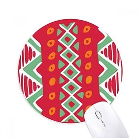 Dıythinker Kırmızı Meksika Totems Antik Uygarlık Çizim Baskılı Yuvarlak Kaymaz Kauçuk Mouse Pad