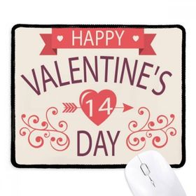 Dıythinker Kırmızı Mutlu Sevgililer Günü 14 Kalp Ok Kaymaz Mouse Pad