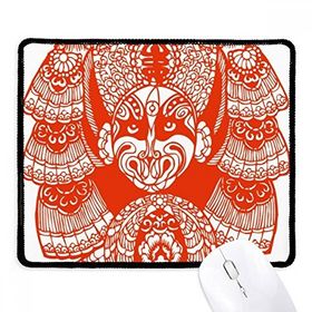 Dıythinker Kırmızı Pekin Opera Maskesi Kağıt Kesim Kaymaz Mouse Pad