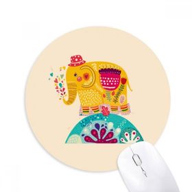 Dıythinker Kırmızı Şapka Milli Fil Pembe Renkli Baskılı Yuvarlak Kaymaz Kauçuk Mouse Pad