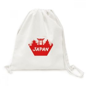 Dıythinker Kırmızı Siluet Simgesi Japonya Kanvas İpli Sırt Çantası