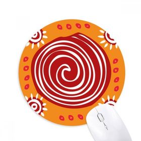 Dıythinker Kırmızı Vida Meksika Totems Antik Uygarlık Baskılı Yuvarlak Kaymaz Kauçuk Mouse Pad