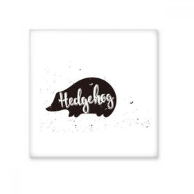 Dıythinker Kirpi Siyah ve Beyaz Hayvan 10x10 cm Seramik Karo