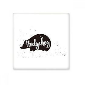 Dıythinker Kirpi Siyah ve Beyaz Hayvan 10x10 cm Seramik Karo