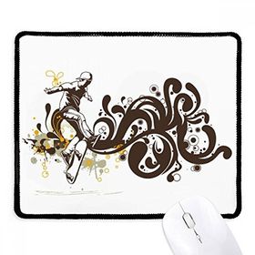 Dıythinker Kış Sporları Kayak Çiçek Desen Kaymaz Mouse Pad