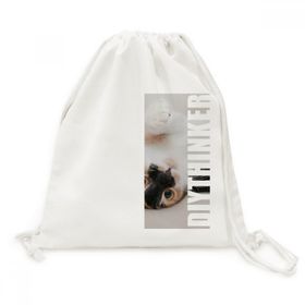 Dıythinker Kitty Cat Stripes Relax Sleep Animal Kanvas İpli Sırt Çantası