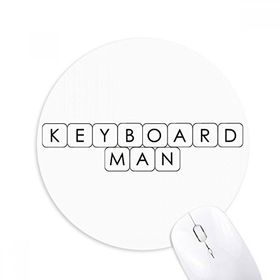 Dıythinker Klavye Erkek Baskılı Yuvarlak Kaymaz Kauçuk Mouse Pad
