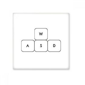 Dıythinker Klavye Sembolü ASWD Seramik 10x10 cm Seramik Karo
