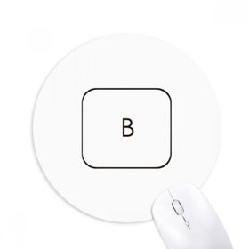 Dıythinker Klavye Sembolü B Baskılı Yuvarlak Kaymaz Kauçuk Mouse Pad