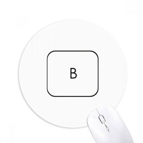 Dıythinker Klavye Sembolü B Baskılı Yuvarlak Kaymaz Kauçuk Mouse Pad