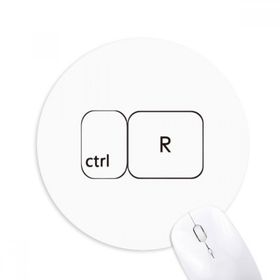Dıythinker Klavye Sembolü ctrl R Baskılı Yuvarlak Kaymaz Kauçuk Mouse Pad