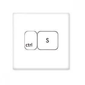 Dıythinker Klavye Sembolü ctrl S 15x15 cm Seramik Karo