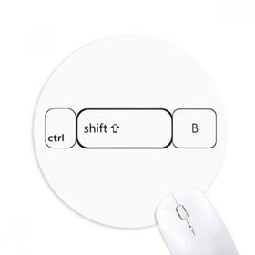 Dıythinker Klavye Sembolü ctrl shift B Baskılı Yuvarlak Kaymaz Kauçuk Mouse Pad