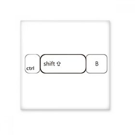 Dıythinker Klavye Sembolü Ctrl Shift B Seramik 10x10 cm Seramik Karo
