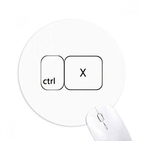 Dıythinker Klavye Sembolü ctrl X Baskılı Yuvarlak Kaymaz Kauçuk Mouse Pad