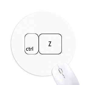 Dıythinker Klavye Sembolü ctrl Z Baskılı Yuvarlak Kaymaz Kauçuk Mouse Pad