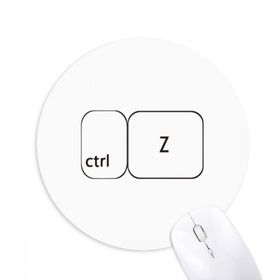 Dıythinker Klavye Sembolü ctrl Z Baskılı Yuvarlak Kaymaz Kauçuk Mouse Pad