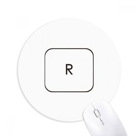 Dıythinker Klavye Sembolü R Baskılı Yuvarlak Kaymaz Kauçuk Mouse Pad