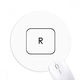 Dıythinker Klavye Sembolü R Baskılı Yuvarlak Kaymaz Kauçuk Mouse Pad