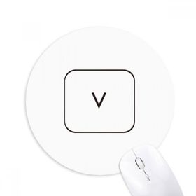Dıythinker Klavye Sembolü V Baskılı Yuvarlak Kaymaz Kauçuk Mouse Pad