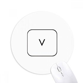 Dıythinker Klavye Sembolü V Baskılı Yuvarlak Kaymaz Kauçuk Mouse Pad