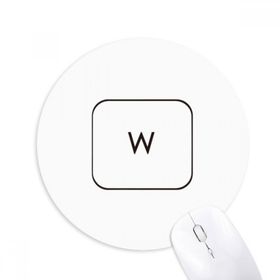 Dıythinker Klavye Sembolü W Baskılı Yuvarlak Kaymaz Kauçuk Mouse Pad