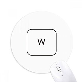 Dıythinker Klavye Sembolü W Baskılı Yuvarlak Kaymaz Kauçuk Mouse Pad