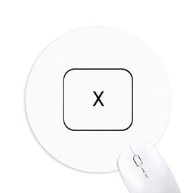 Dıythinker Klavye Sembolü X Baskılı Yuvarlak Kaymaz Kauçuk Mouse Pad