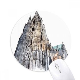 Dıythinker Köln Katedrali Köln Almanya Baskılı Yuvarlak Kaymaz Kauçuk Mouse Pad