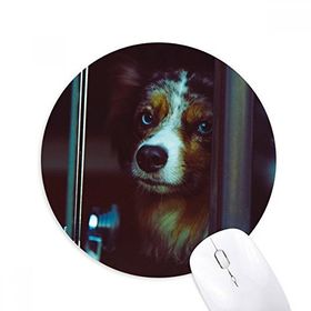 Dıythinker Köpek Evcil Hayvan Yalnız Resim Baskılı Yuvarlak Kaymaz Kauçuk Mouse Pad