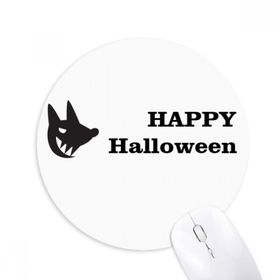 Dıythinker Köpek Mutlu Hayalet Korku Cadılar Bayramı Baskılı Yuvarlak Kaymaz Kauçuk Mouse Pad