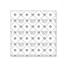 Dıythinker Köpek Pençesi Basit Çizgi Çizim Koruyucu Hayvan Hayvan Hayvan Sevgili 10x10 cm Seramik Karo