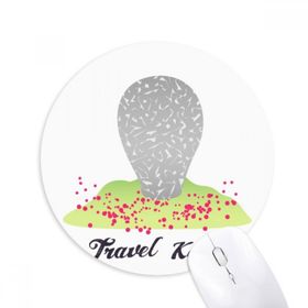 Dıythinker Kore İyi Bilinen Kent Simgesi Baskılı Yuvarlak Kaymaz Kauçuk Mouse Pad