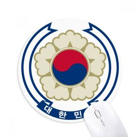 Dıythinker Kore Ulusal Amblem Ülke Baskılı Yuvarlak Kaymaz Kauçuk Mouse Pad